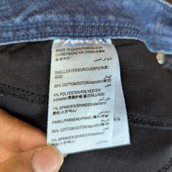 Inc Plus Size 20W Skinny Leg Tummy Control Embellished Blue Stretchy Jeans - Picture 7 of 13